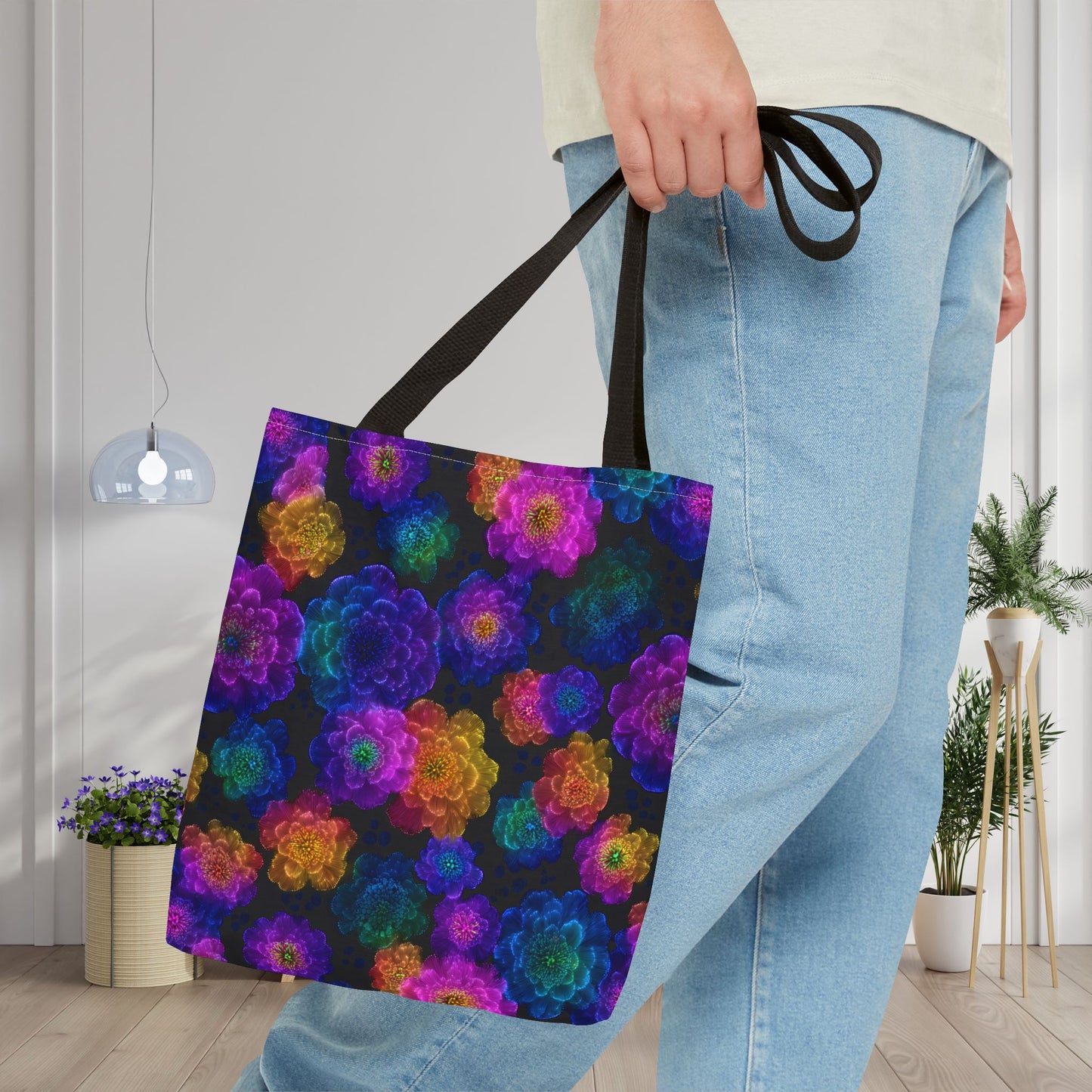 Luminous Carnations Canvas Tote Bag