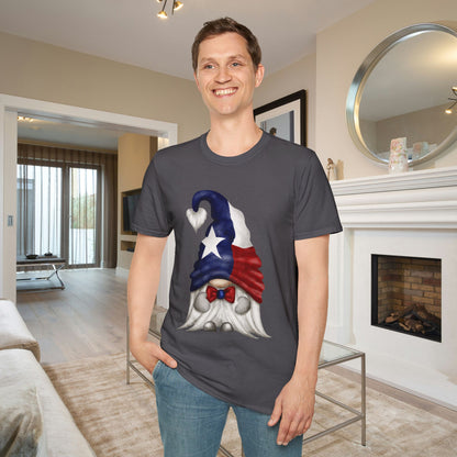 Texas Bowtie Gnome Adult T-shirt