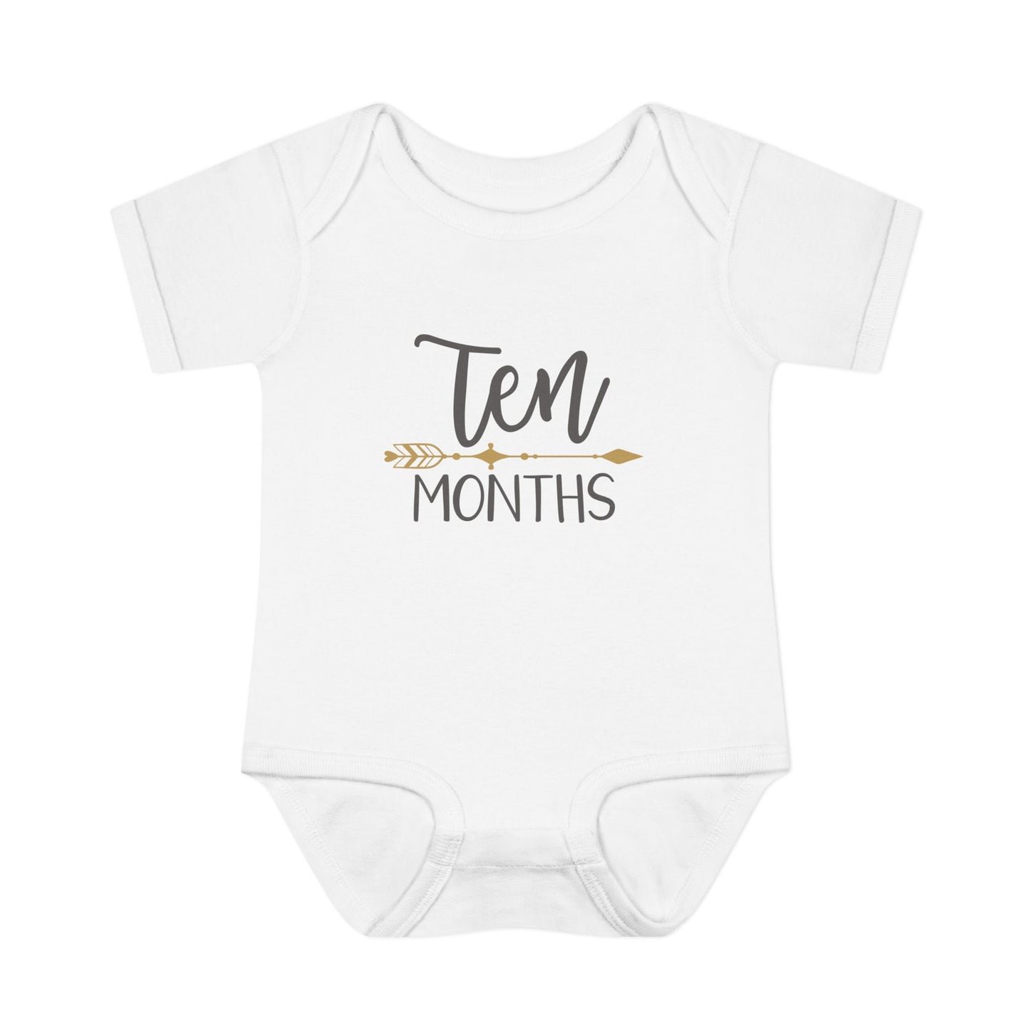 Golden Arrow Milestone Baby Bodysuit-Ten Months