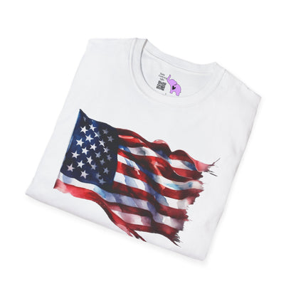 Distressed American Flag Adult T-shirt