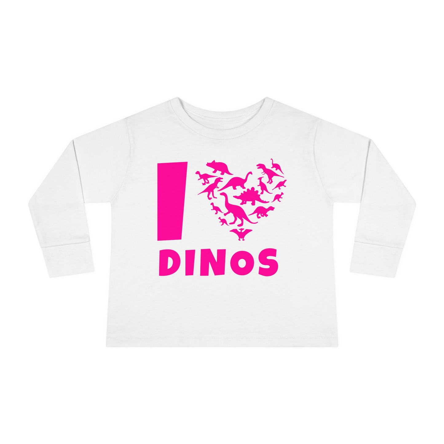 I Love Dinos (Dino Heart) Long Sleeve Tee