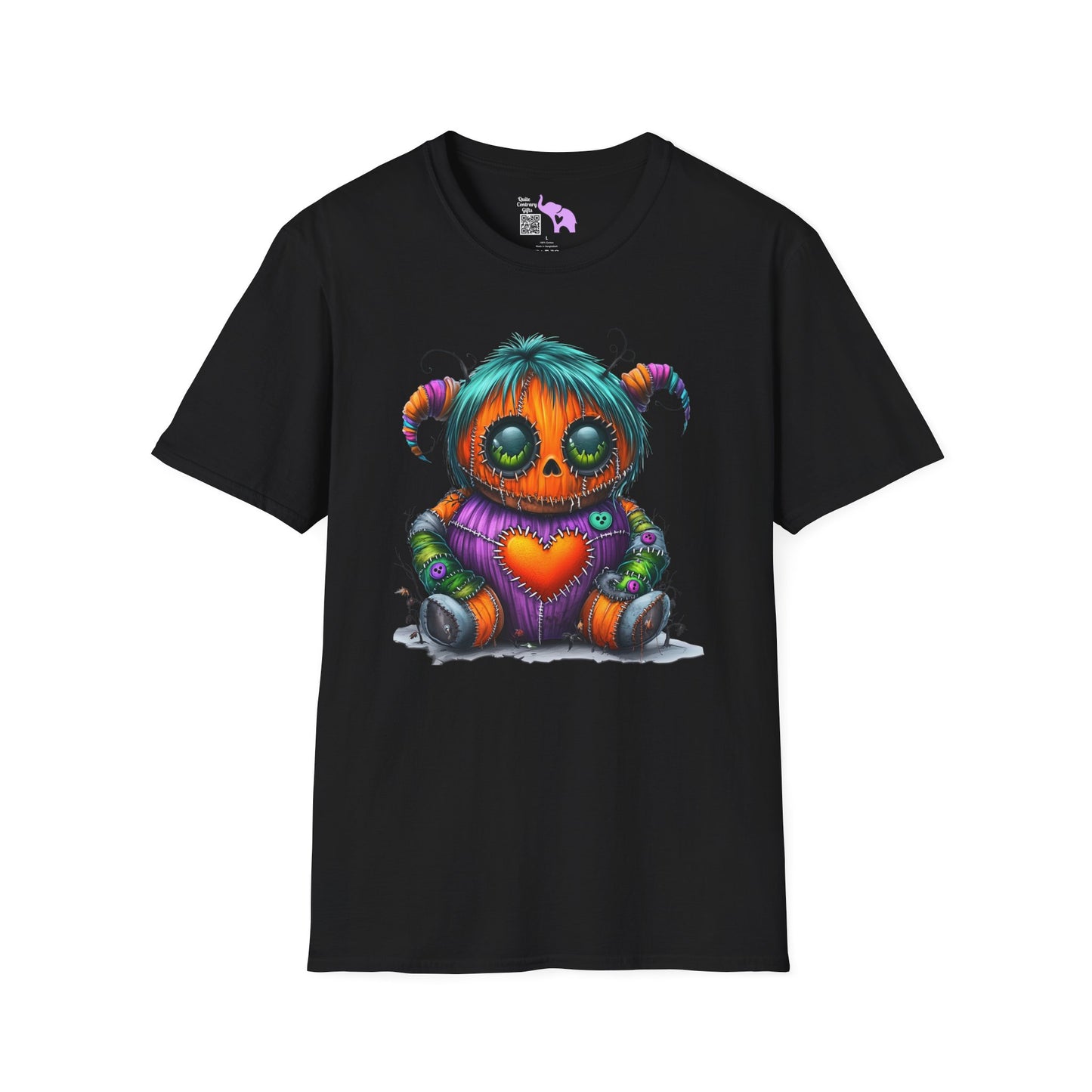 Patchwork Pumpkin Heart Adult Unisex Tshirt