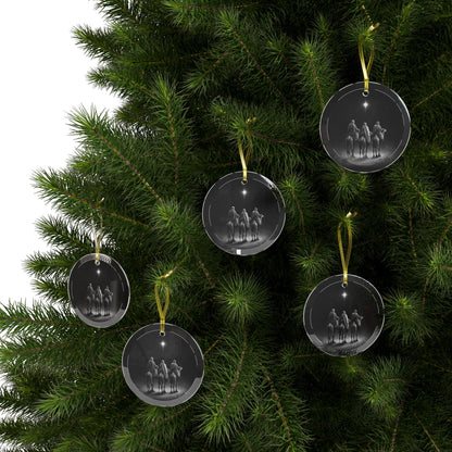 3 Wise Men Glass Ornament