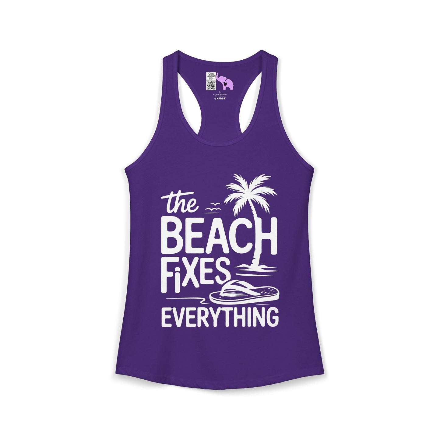 The Beach Fixes Everything Women's Ideal Racerback Tank