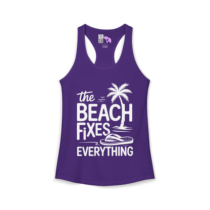The Beach Fixes Everything Women's Ideal Racerback Tank
