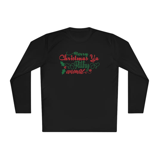 Merry Christmas Ya Filthy Animal Adult Long Sleeve Tee