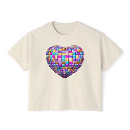 Heart in Blocks Women's Boxy Tee