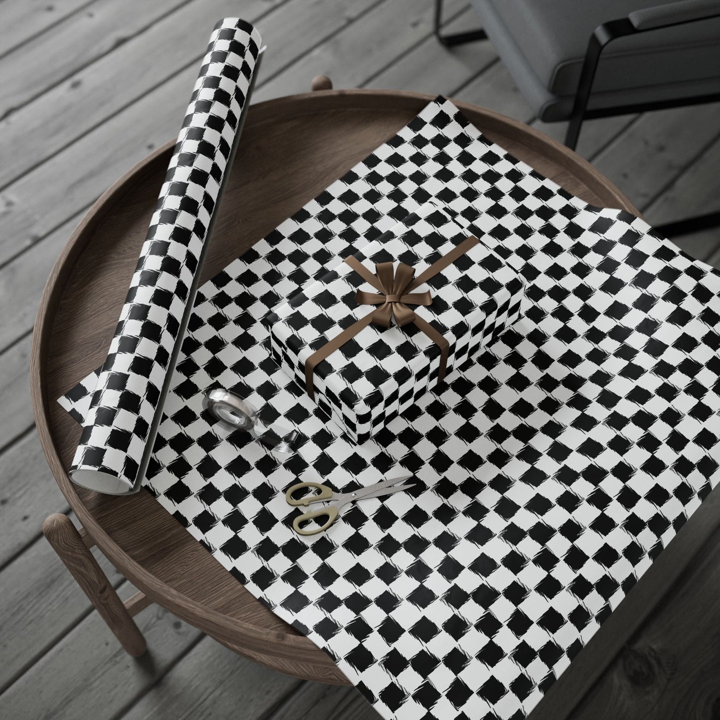 Distorted Check Wrapping Paper