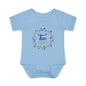 Blue Milestone Wreath Onesie-Two Weeks