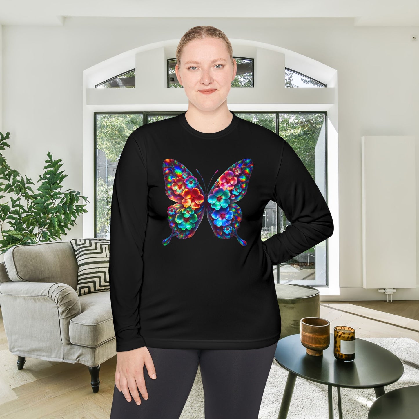 Neon Bloomfly Adult Long Sleeve Tee