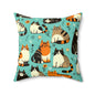 Whimsy Whiskers Throw Pillow