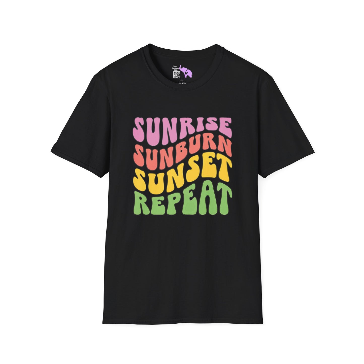 Sunrise Sunburn Sunset Repeat Adult T-shirt