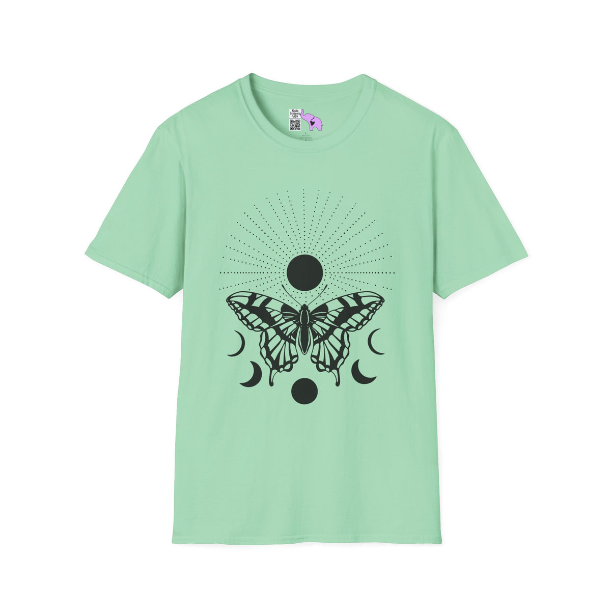 Butterfly w/Sun, Moon, & Stars Adult T-shirt