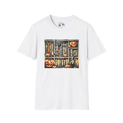 Spooky Book Shelf Adult T-shirt