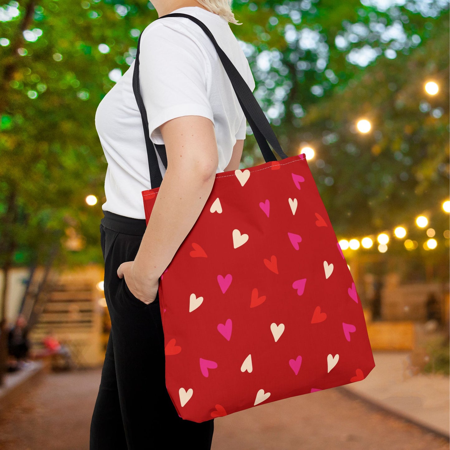 Cupid's Confetti Canvas Tote Bag