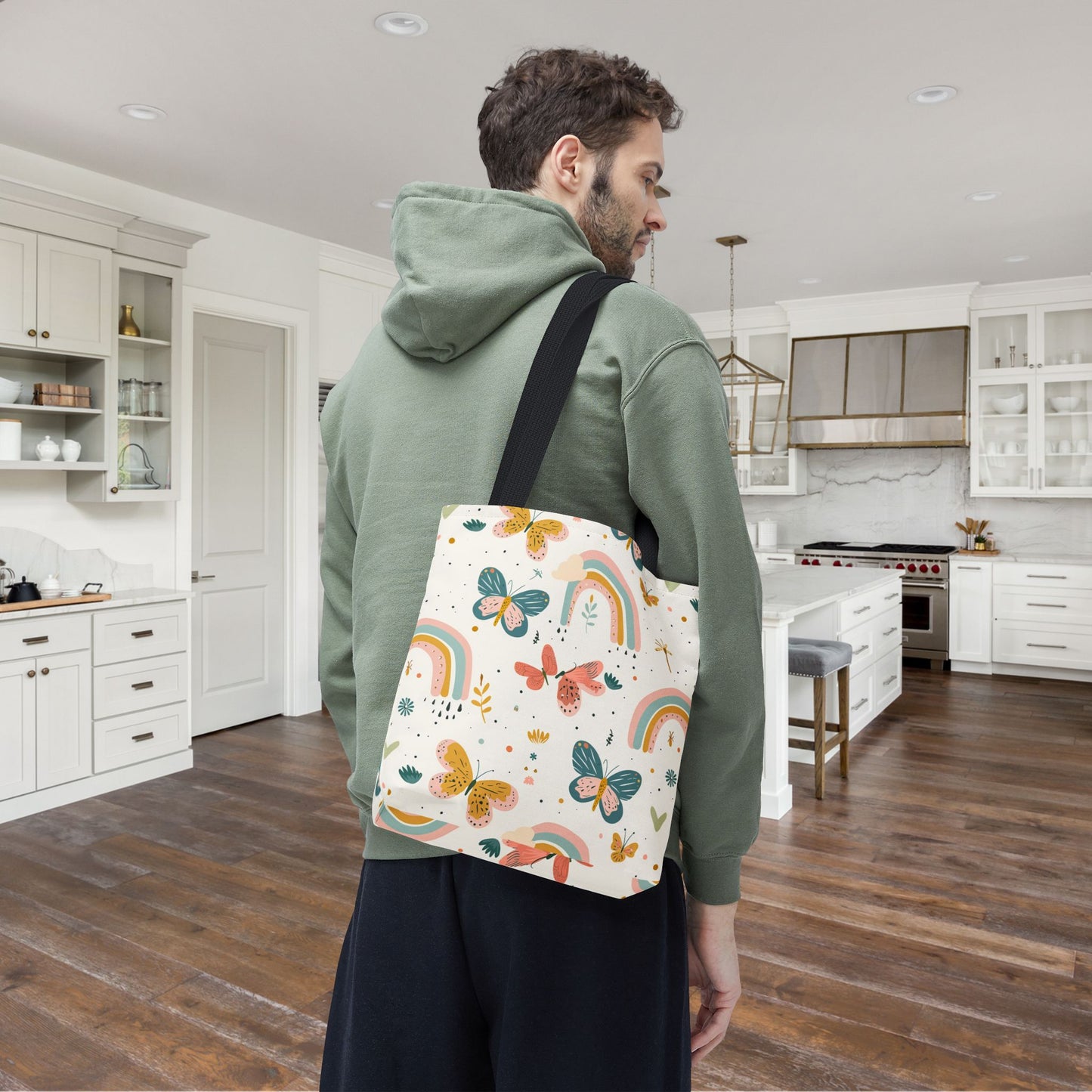 Whispering Wings & Rainbows Canvas Tote Bag