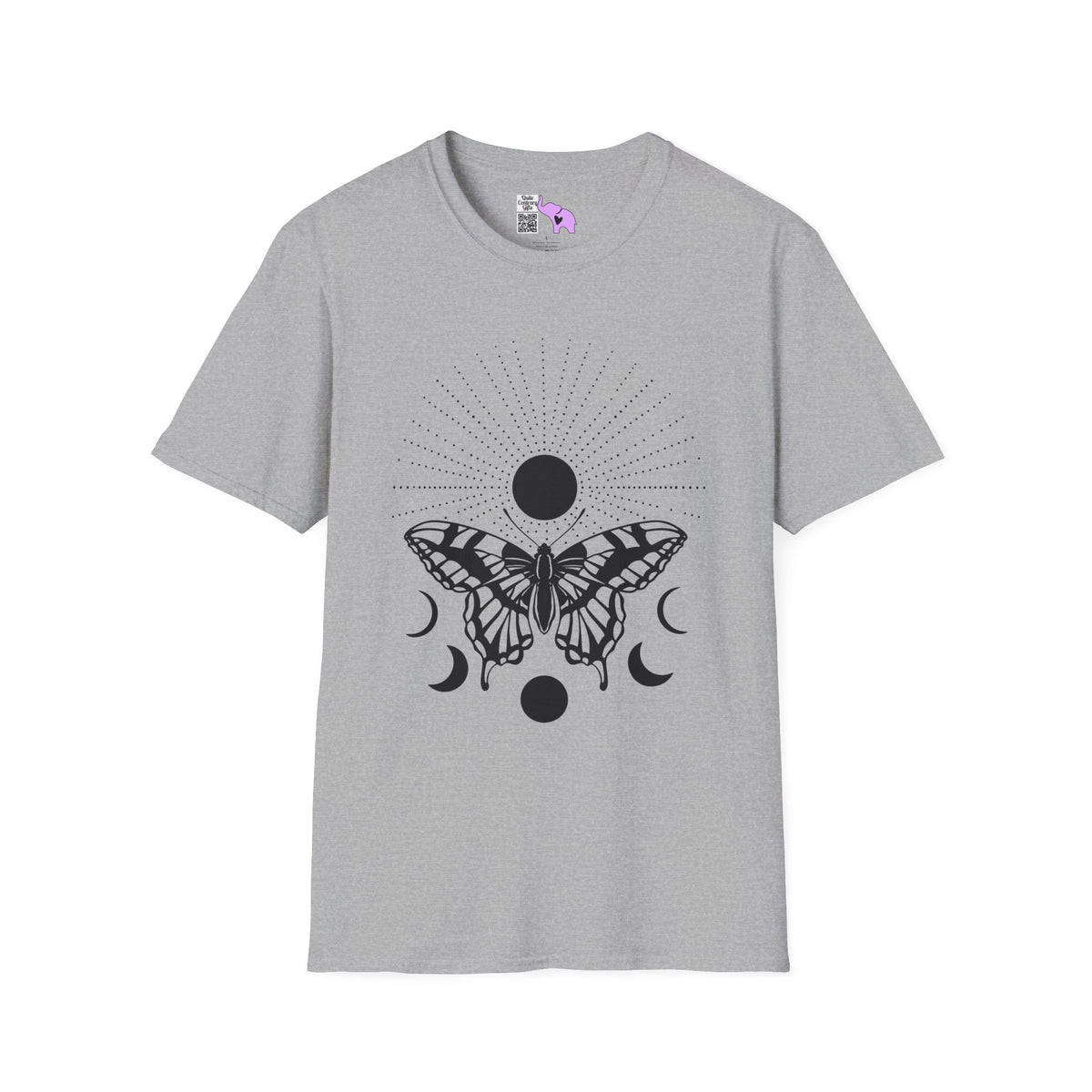 Butterfly w/Sun, Moon, & Stars Adult T-shirt