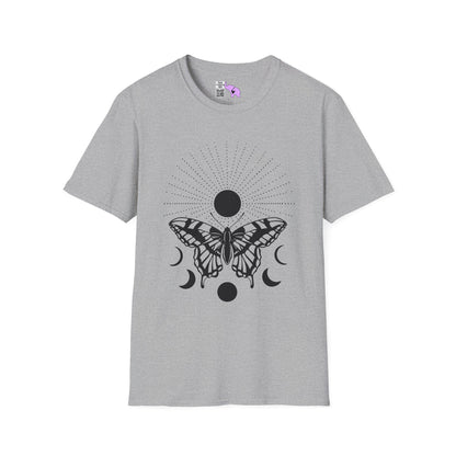 Butterfly w/Sun, Moon, & Stars Adult T-shirt
