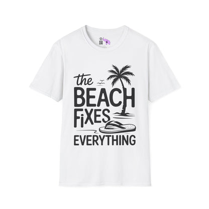 The Beach Fixes Everything Adult T-shirt