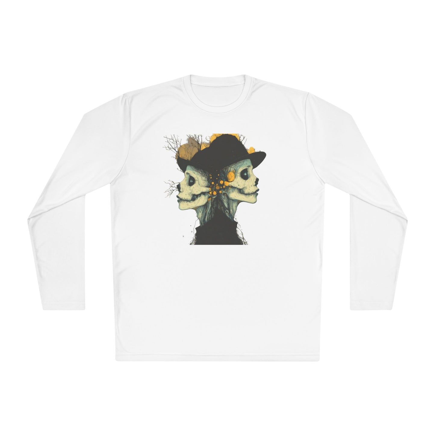 Creepy Skull Witches Adult Long Sleeve Tee
