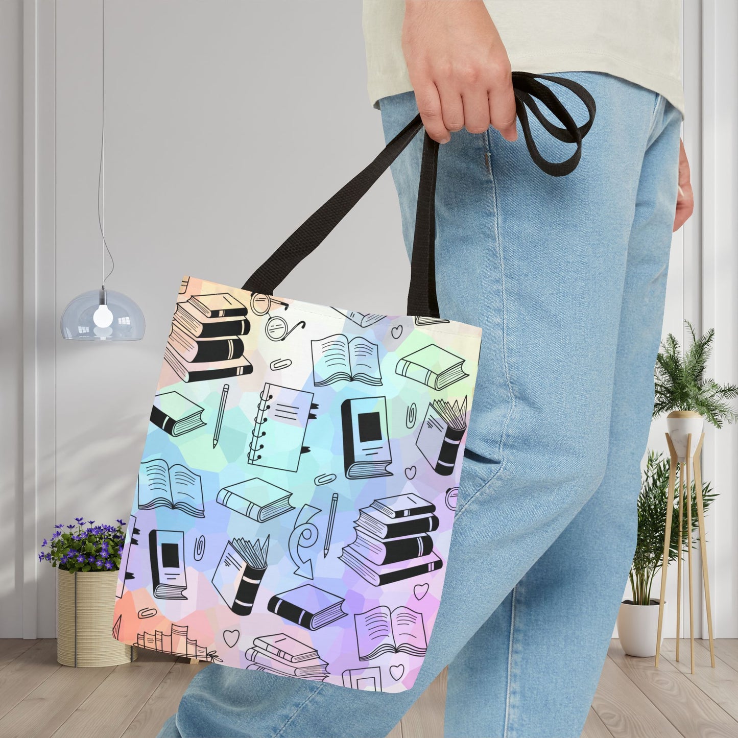 Colorful Chapters Canvas Tote Bag