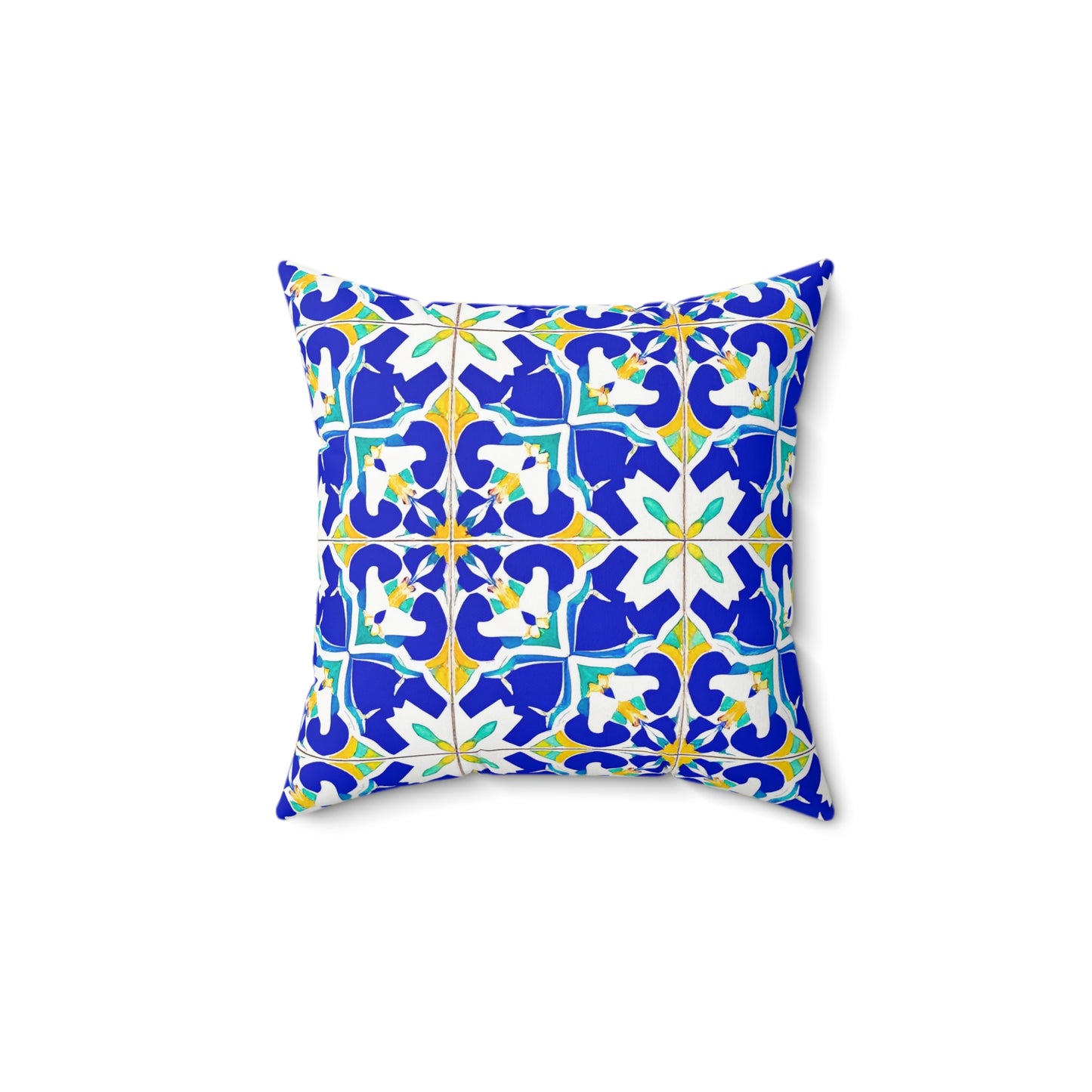 Blue Horizon Mosaic Throw Pillow