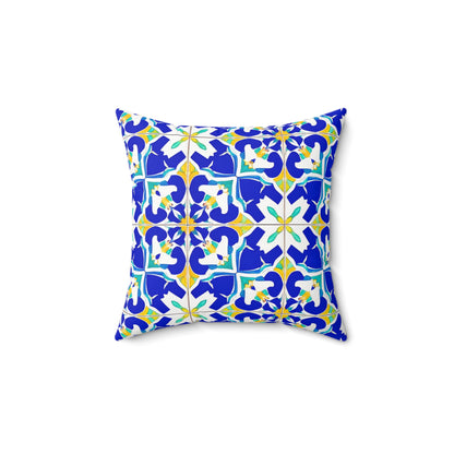 Blue Horizon Mosaic Throw Pillow