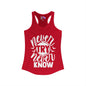 Never Try Never Know Women's Ideal Racerback Tank