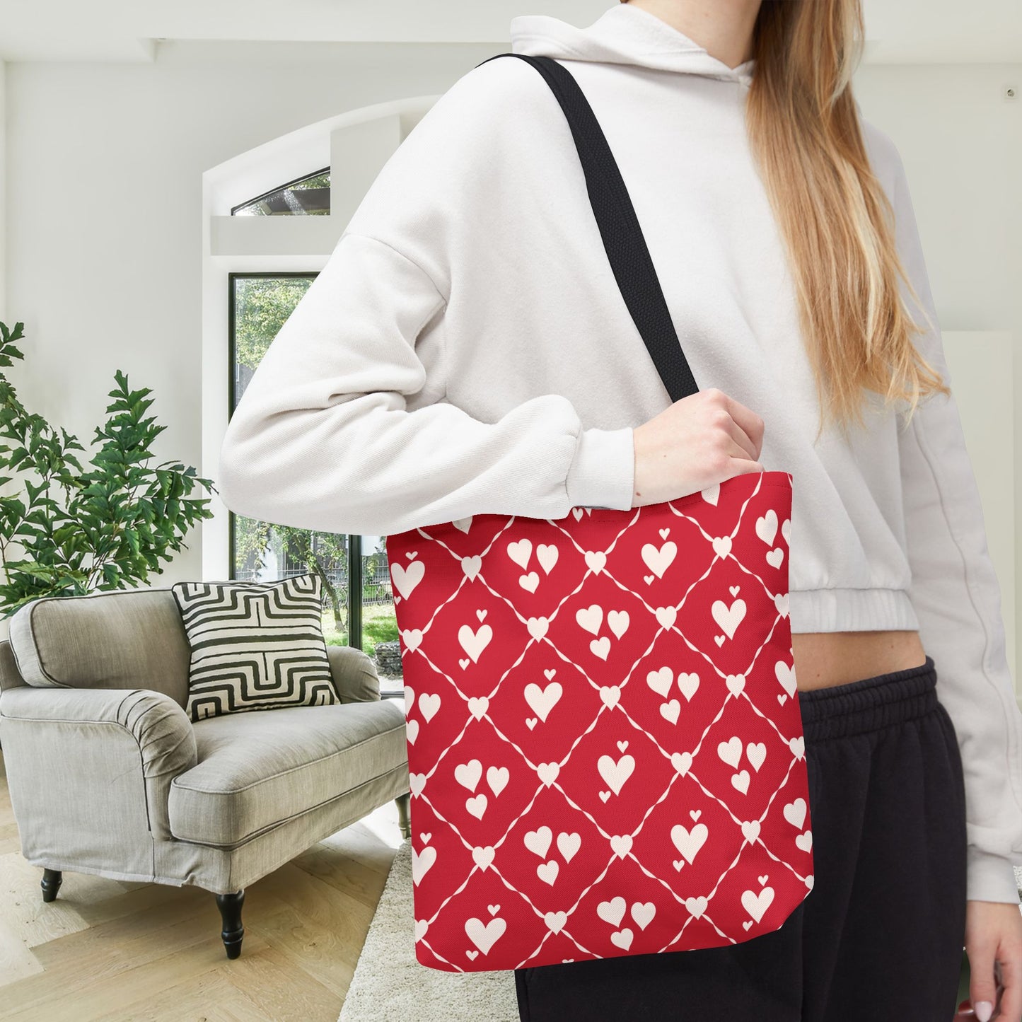 Sweetheart Trellis Canvas Tote Bag