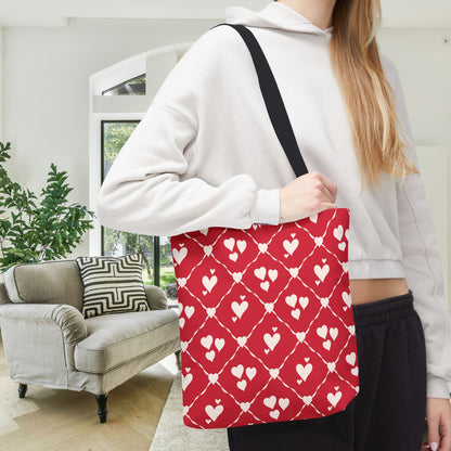 Sweetheart Trellis Canvas Tote Bag