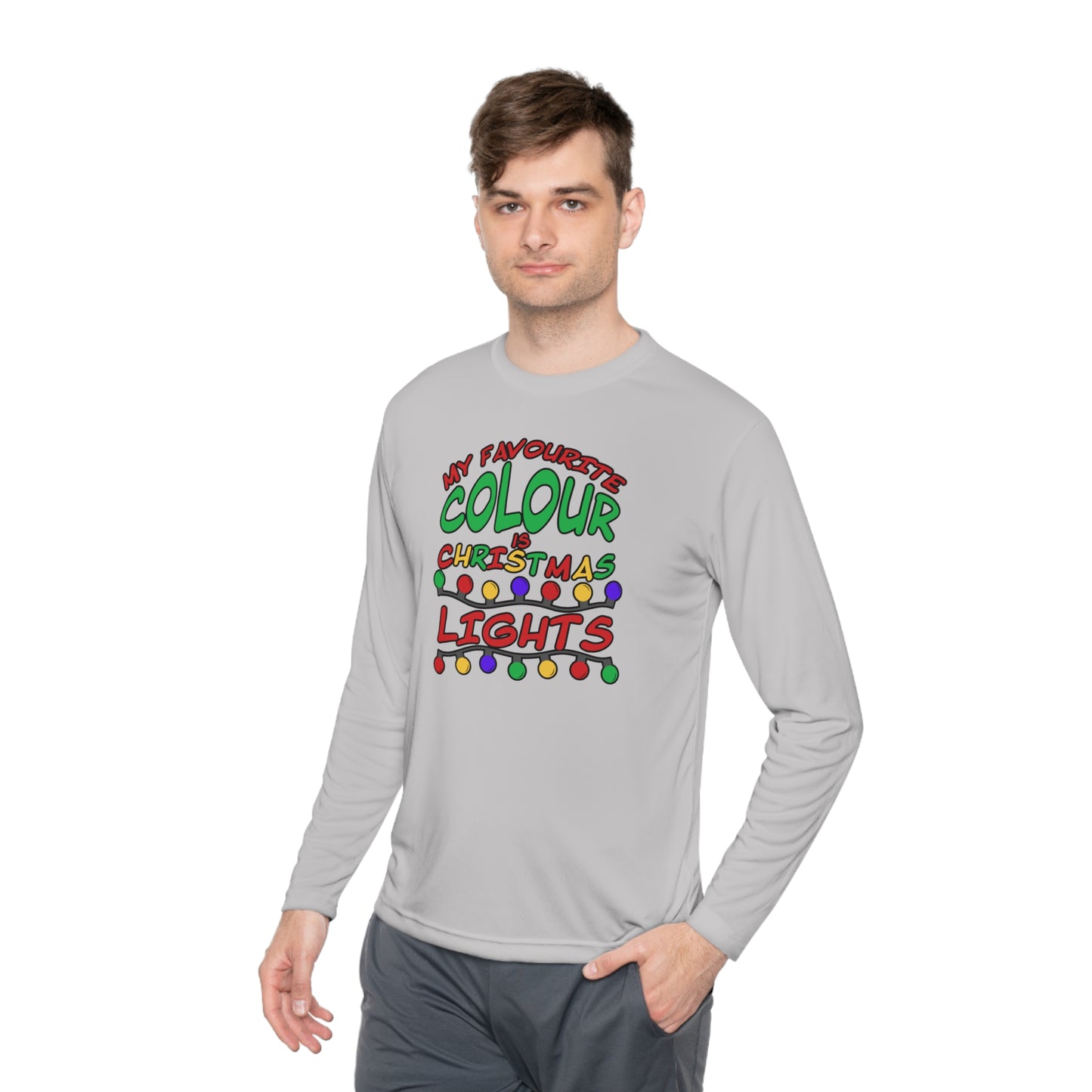 My Favourite Colour Is Christmas Lights Adult Long Sleeve Tee