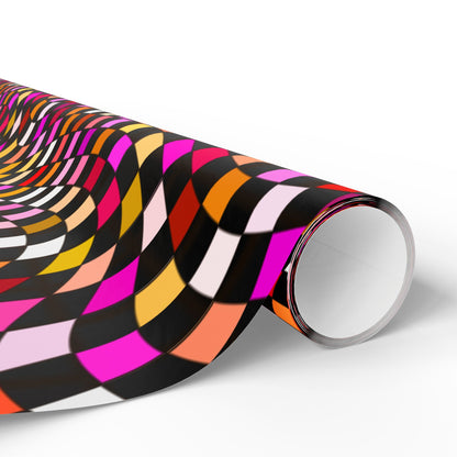 Warped Red Checkered Wrapping Paper