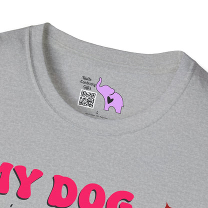 My Dog Is My Valentine Adult T-shirt