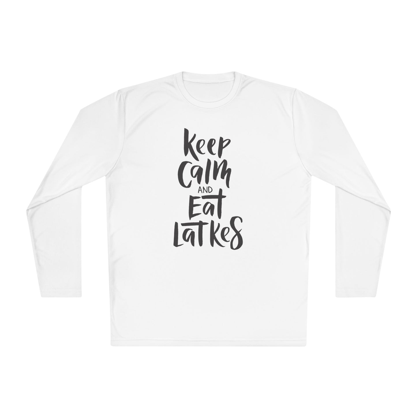 Keep Calm & Eat Latkes Adult Long Sleeve Tee
