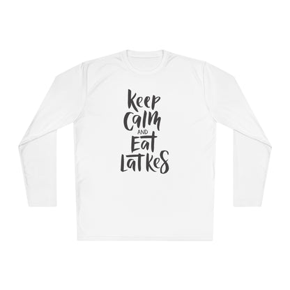 Keep Calm & Eat Latkes Adult Long Sleeve Tee