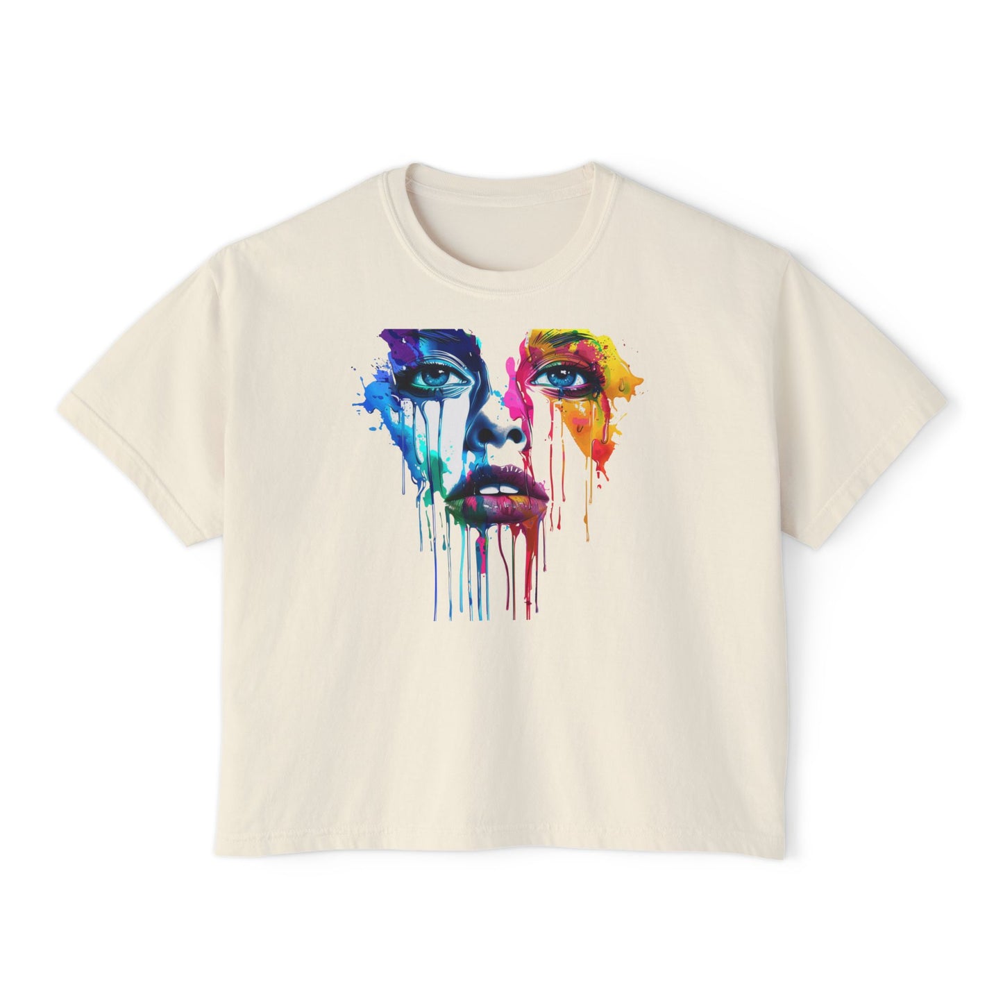 Colorful Face Women's Boxy Tee