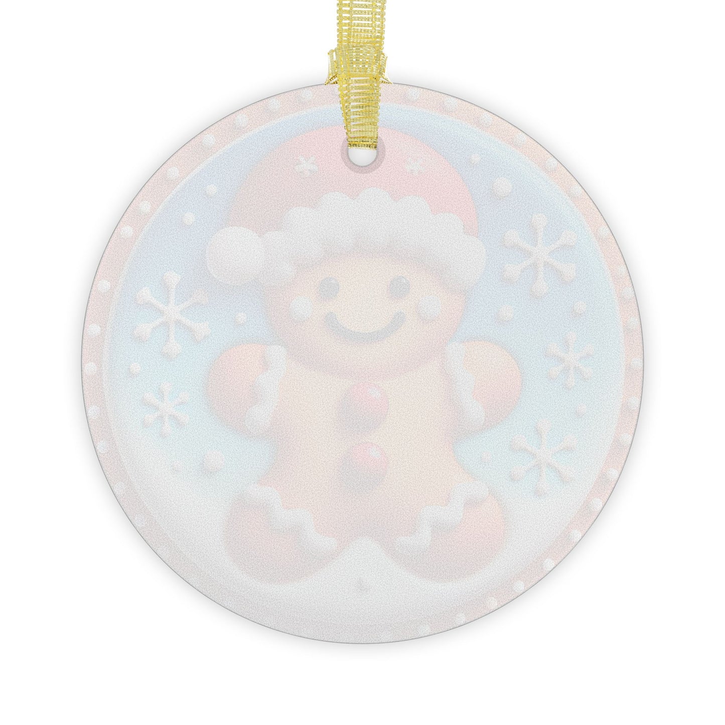 Jolly Gingerbread Glass Ornament