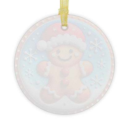 Jolly Gingerbread Glass Ornament