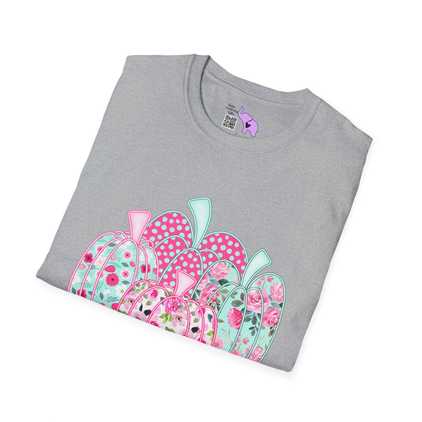 Floral Pumpkins Adult T-shirt