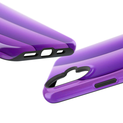 Purple Gradient Stripes MagSafe® Compatible Tough Case for iPhone