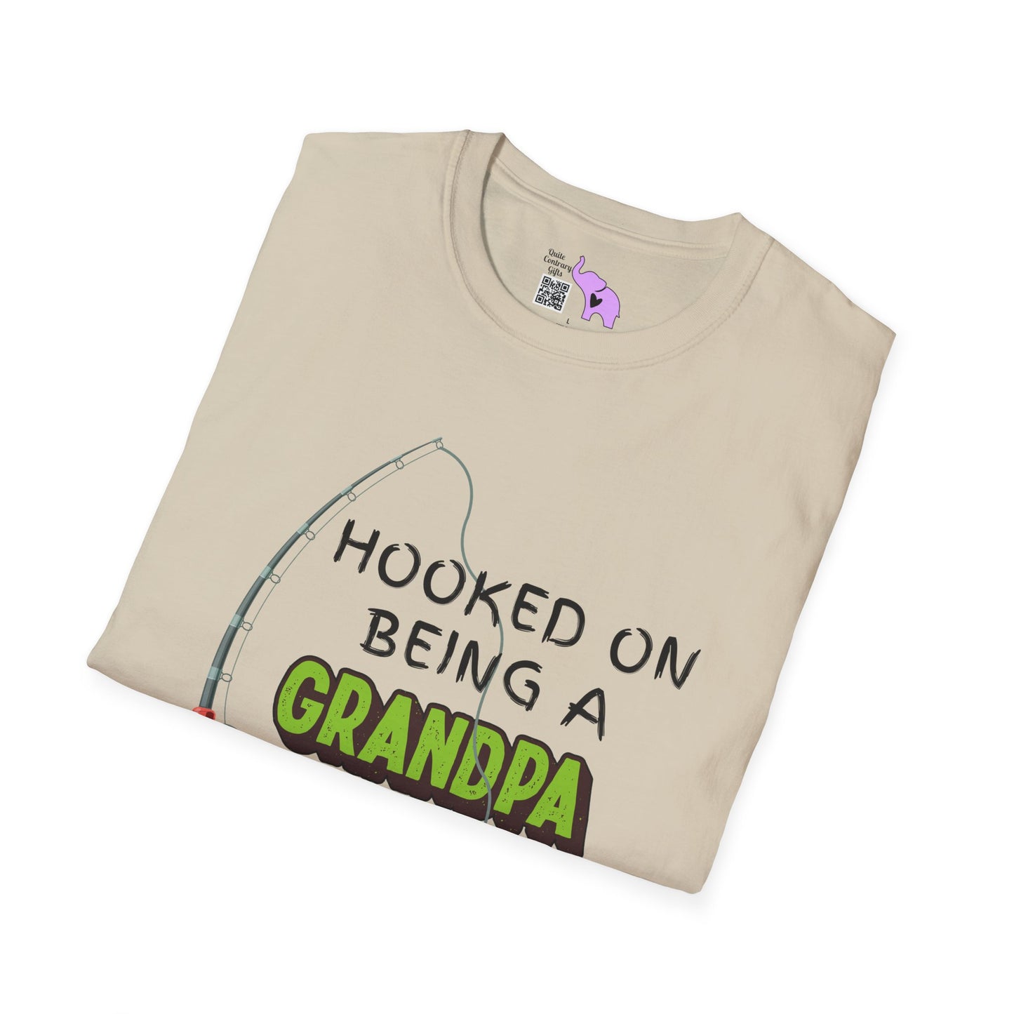 Hooked On Being A Grandpa Adult T-shirt