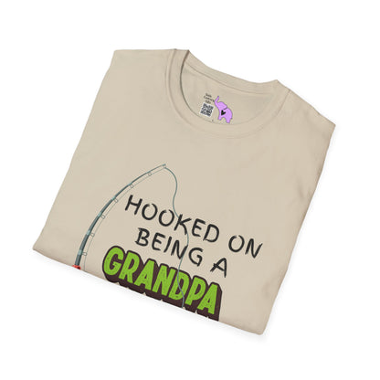 Hooked On Being A Grandpa Adult T-shirt