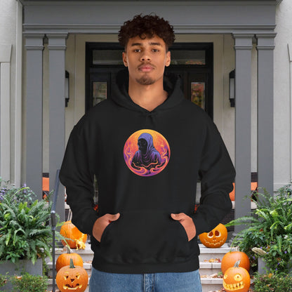 Creepy Ghost 1 Heavy Blend™ Hooded Sweatshirt