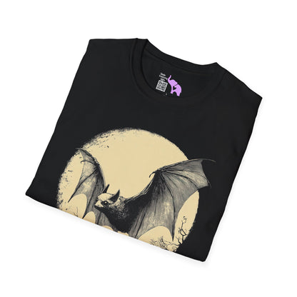Bat Over Moon 2 Adult T-shirt