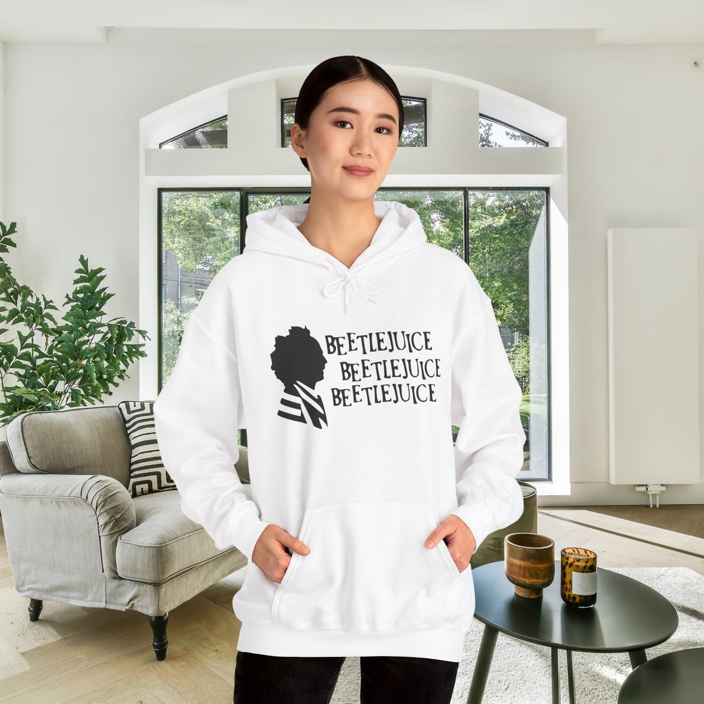 Beetlejuice Beetlejuice Beetlejuice Heavy Blend™ Hooded Sweatshirt