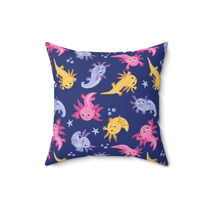 Axolotl Lagoon Throw Pillow