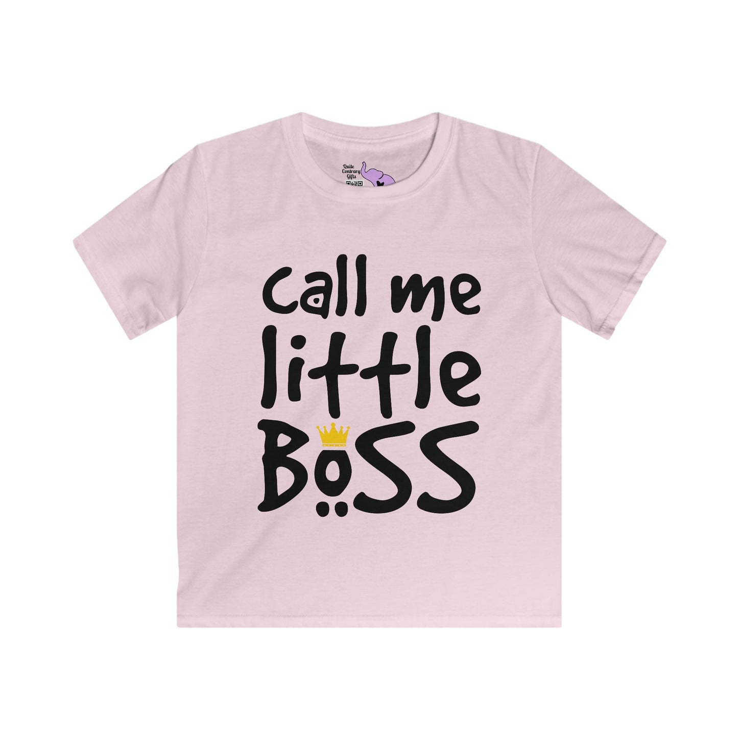 Call Me Little Boss Kids Softstyle Tee