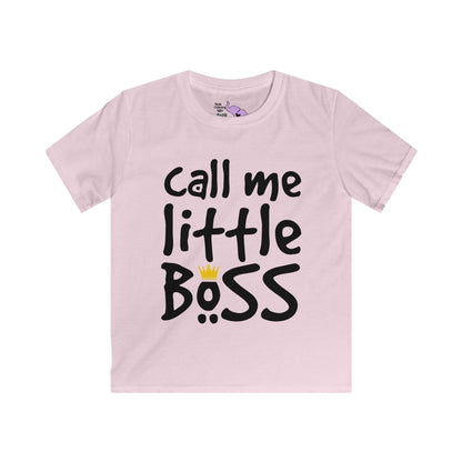Call Me Little Boss Kids Softstyle Tee