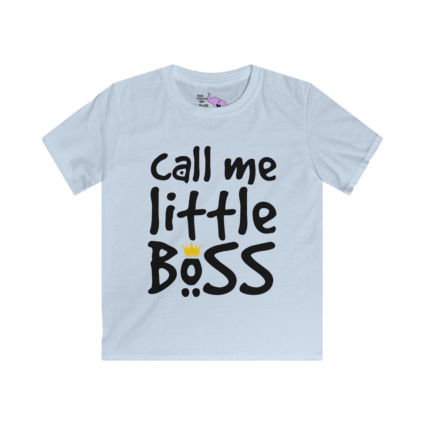 Call Me Little Boss Kids Softstyle Tee