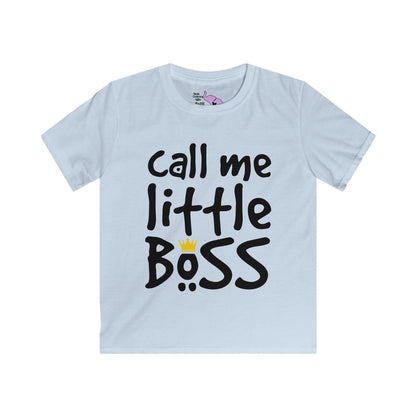 Call Me Little Boss Kids Softstyle Tee